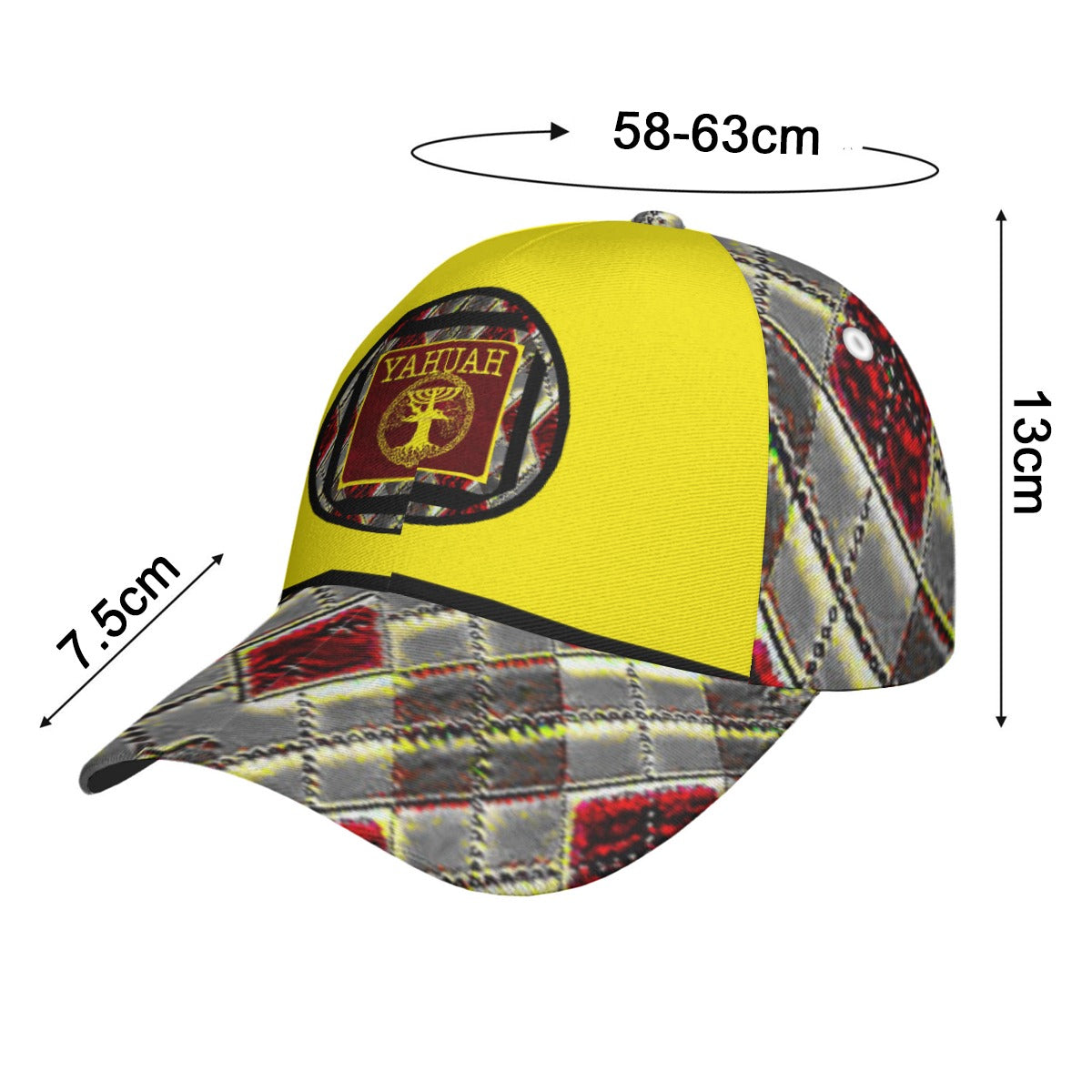 Yahuah Logo 02-02 Designer Curved Brim Baseball Cap