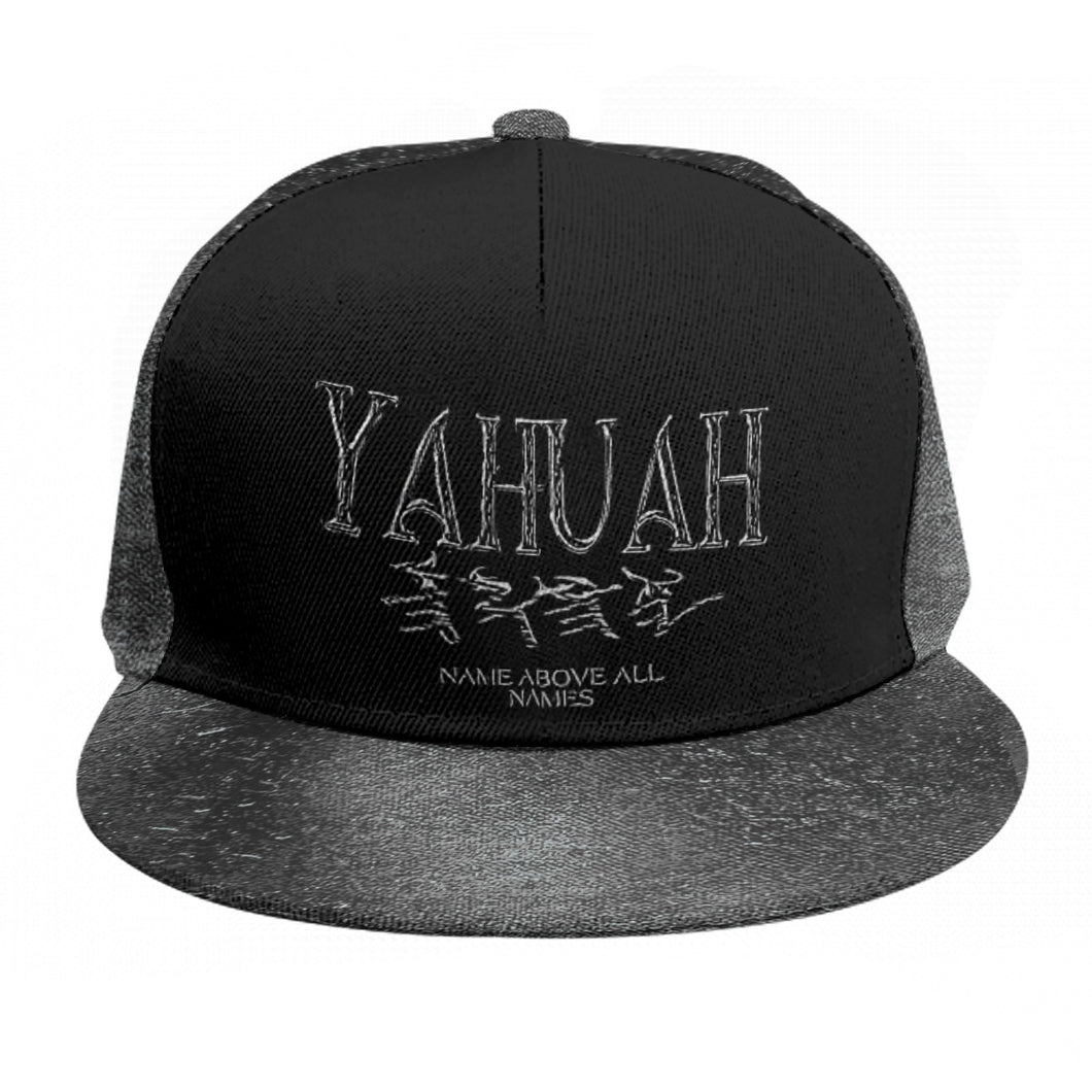 Yahuah-Name Above All Names 01-01 Designer Flat Brim Baseball Cap