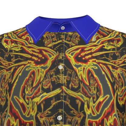 Like Father, Like Son 03-01 Designer Drop Shoulder Imitation Silk Spread Collar Shirt