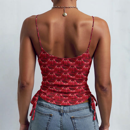 Floral Embosses: Roses 02-01 Designer Drawstring Camisole