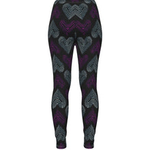 Cargar imagen en el visor de la galería, TRP Twisted Patterns 03: Chevron Hearts 01-01 Designer Ripped Leggings