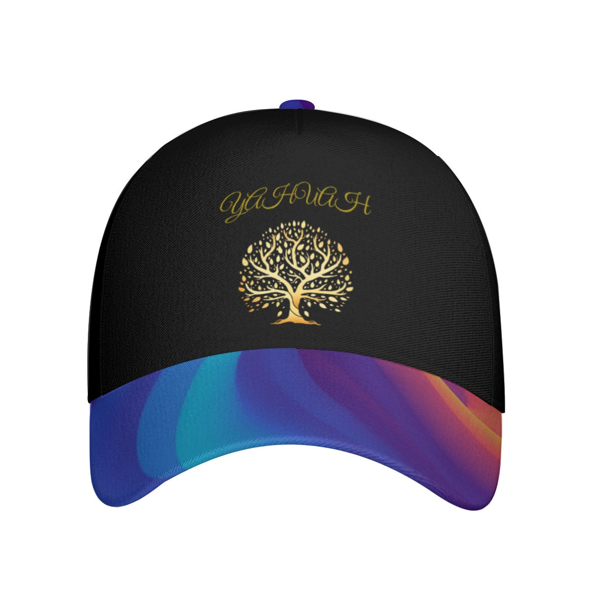 Yahuah-Tree of Life 01 Royal Designer Curved Brim Baseball Cap