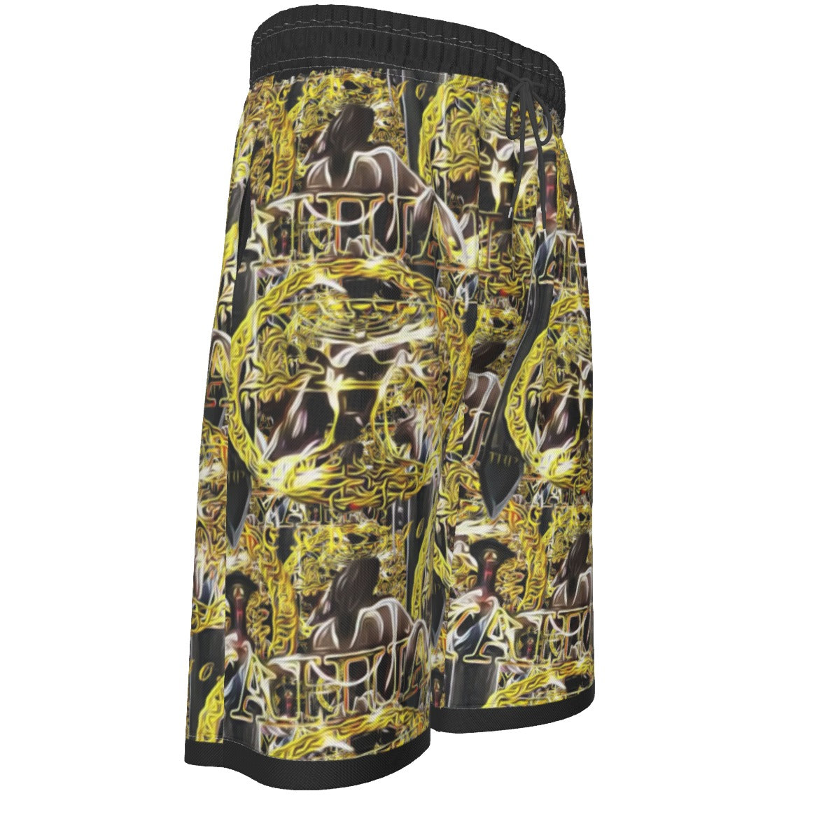 Yahuah-Name Above All Names 03-01 Royal Men's Designer Over-the-Knee Board Shorts