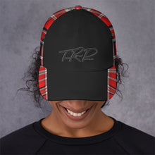 Load image into Gallery viewer, TRP Twisted Patterns 06: Digital Plaid 01-03A Designer Curved Brim Baseball Cap