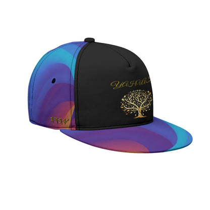 Yahuah-Tree of Life 01 Royal Designer Peaked Snapback Cap