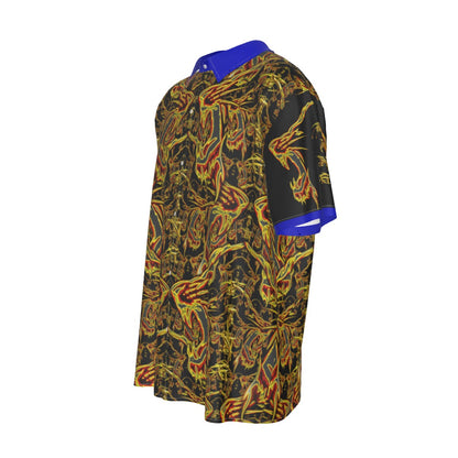 Like Father, Like Son 03-01 Designer Drop Shoulder Imitation Silk Spread Collar Shirt