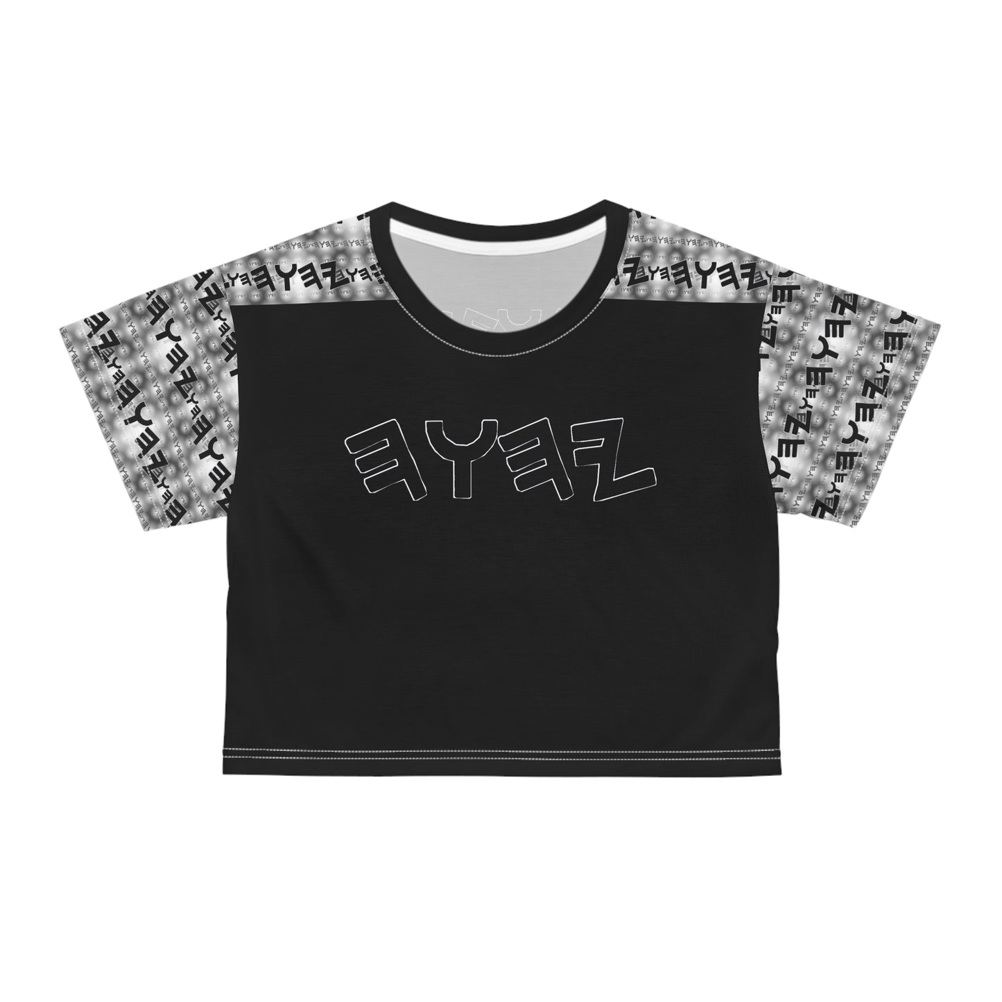 Most High God - Yahuah 01-01 Black Designer Cropped T-shirt