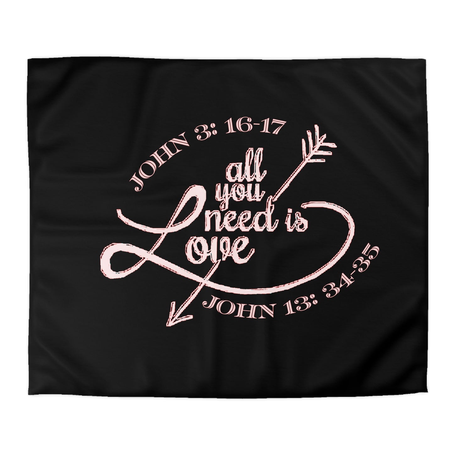 Illustrated Truth 02-01 "All You Need is Love" Designer Microfiber Duvet Cover (4 sizes)