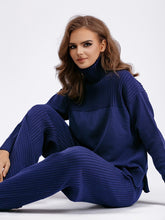 Cargar imagen en el visor de la galería, Knit Solid Color Turtleneck Sweatsuit (5 colors)