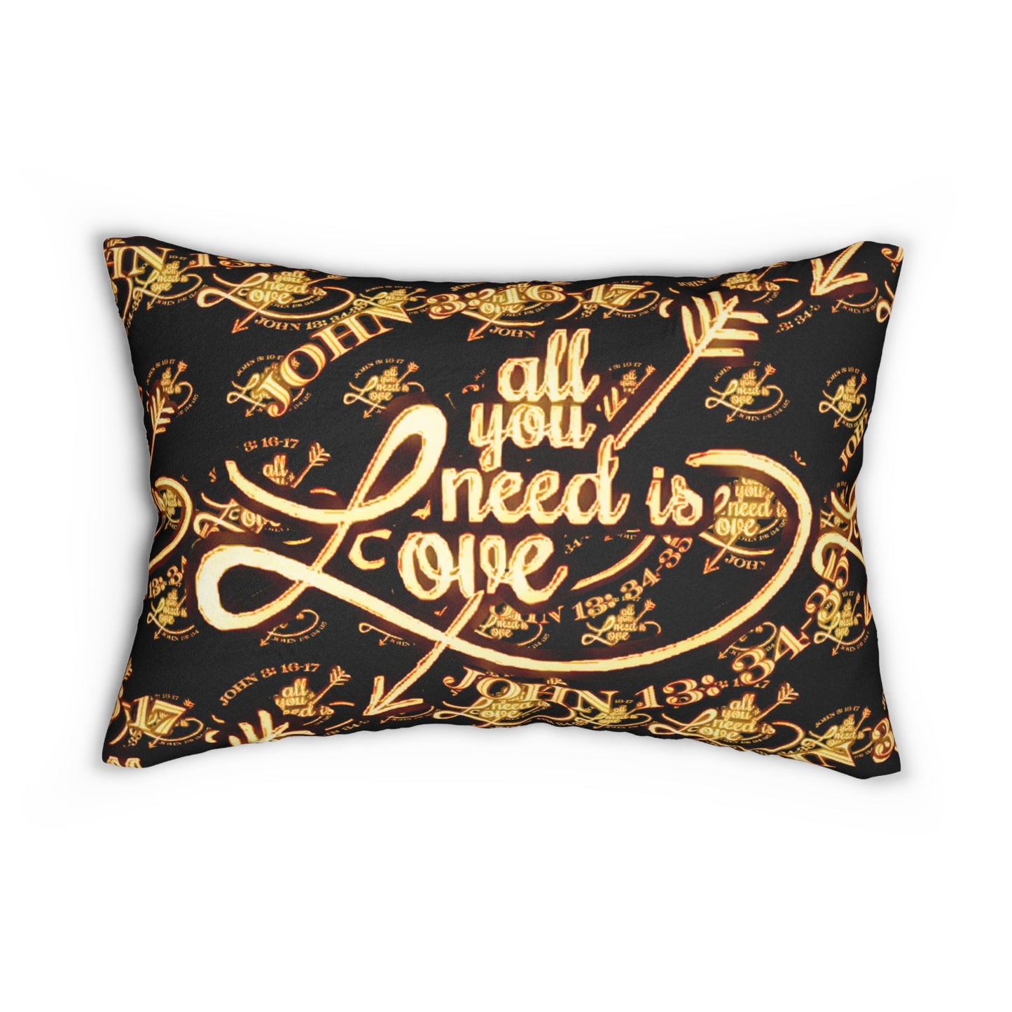 Illustrated Truth 02-02 "All You Need is Love" Designer Lumbar Pillow