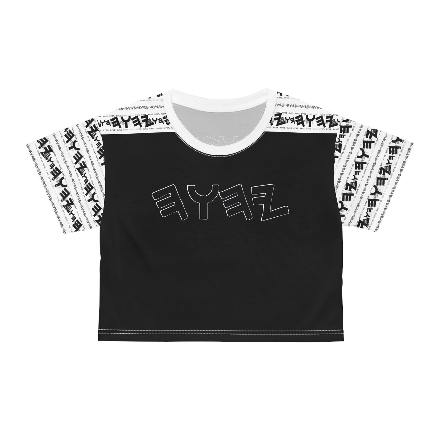 Most High God - Yahuah 01-01 White Designer Cropped T-shirt