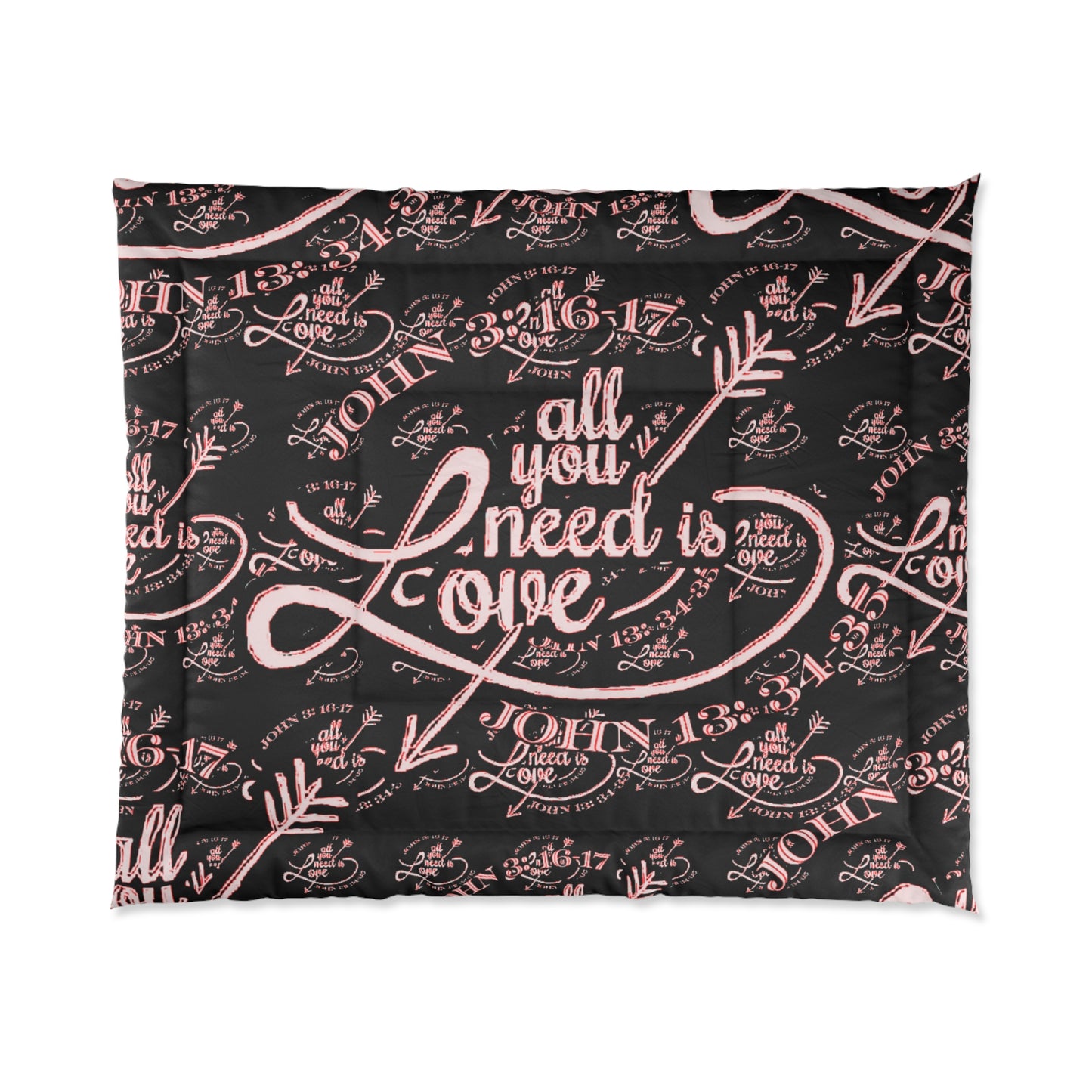 Illustrated Truth 02-01 "All You Need is Love" Designer Comforter (4 sizes)