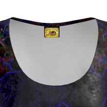 Cargar imagen en el visor de la galería, Estampados florales: Vestido estilo camiseta tipo túnica de diseñador con estampado Roses 01 