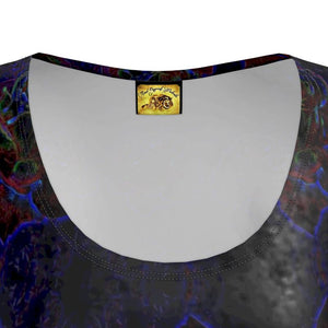 Estampados florales: Vestido estilo camiseta tipo túnica de diseñador con estampado Roses 01 