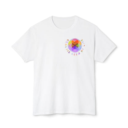 Sacred Geometry: Genesis Seed of Life 01-01 Designer Fruit of the Loom Unisex HD Cotton T-shirt