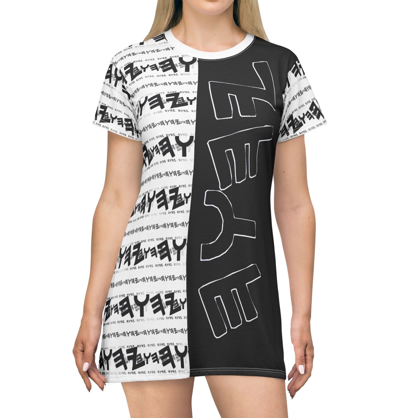 Most High God - Yahuah 01-01 White Designer T-shirt Dress