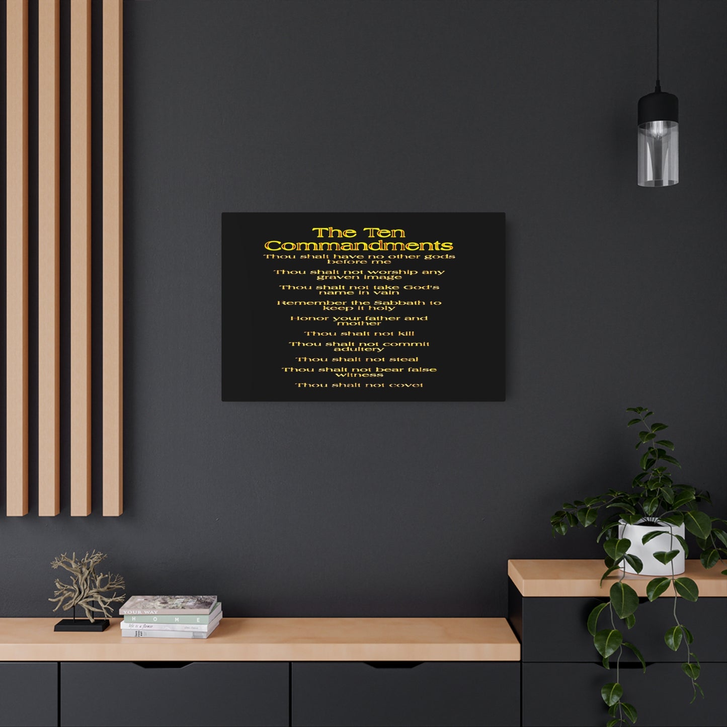 Ten Commandments 01 Horizontal Metal Print (3 sizes)