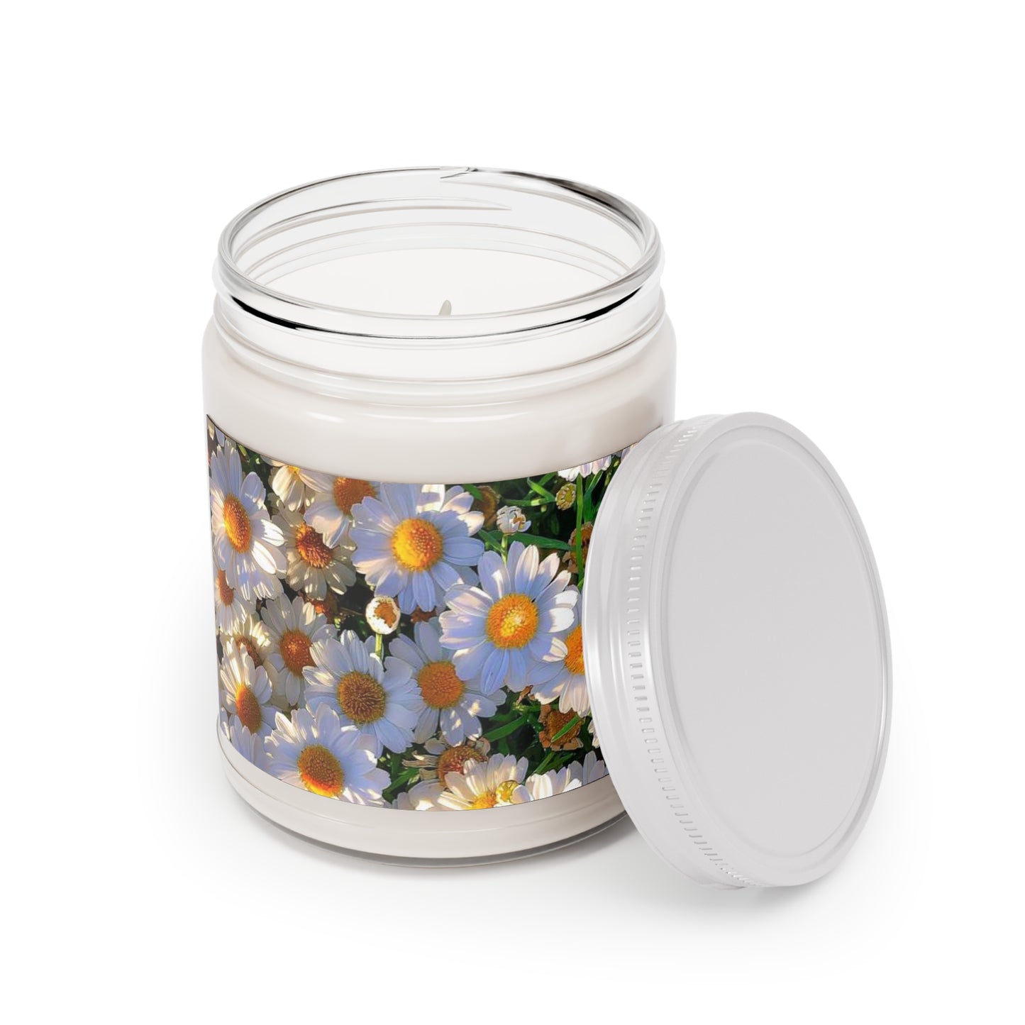 Sun-Kissed Meadow 9 oz Soy Candle — Floral Scented Jar with White Lid