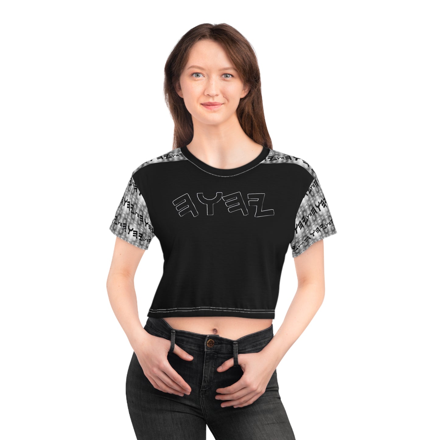 Most High God - Yahuah 01-01 Black Designer Cropped T-shirt