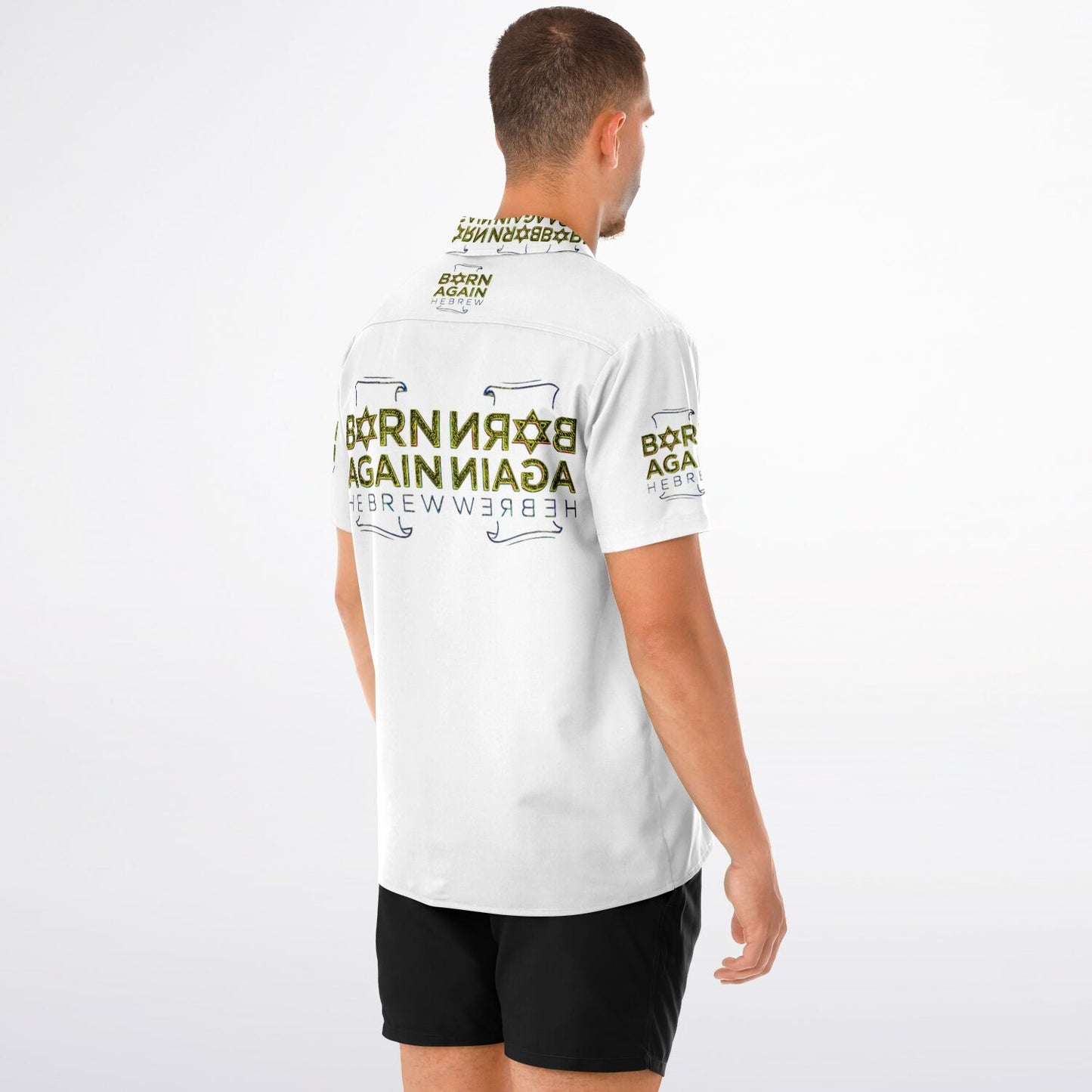 Born Again Hebrew 01-01 Designer Spread Collar Shirt