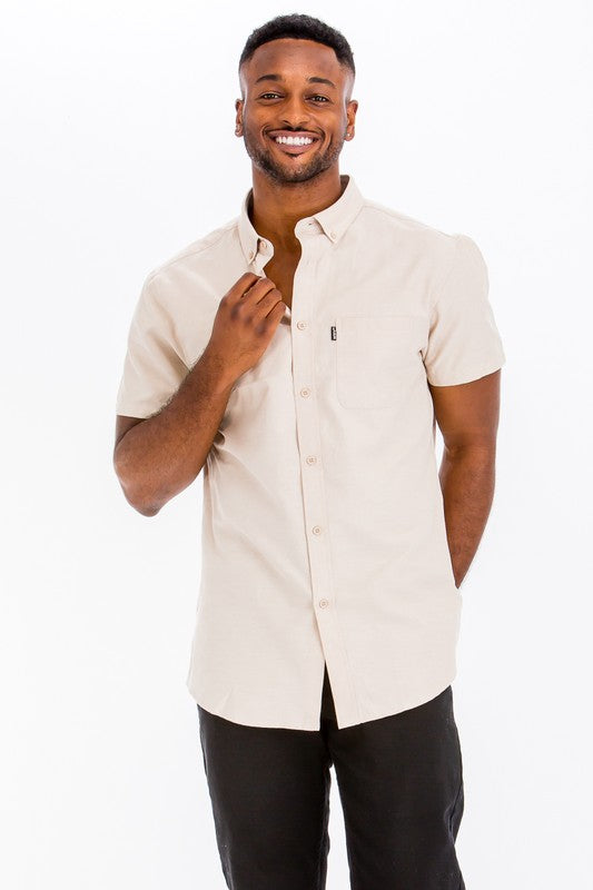 Short Sleeve Solid Color Dress Shirt (11 colors)