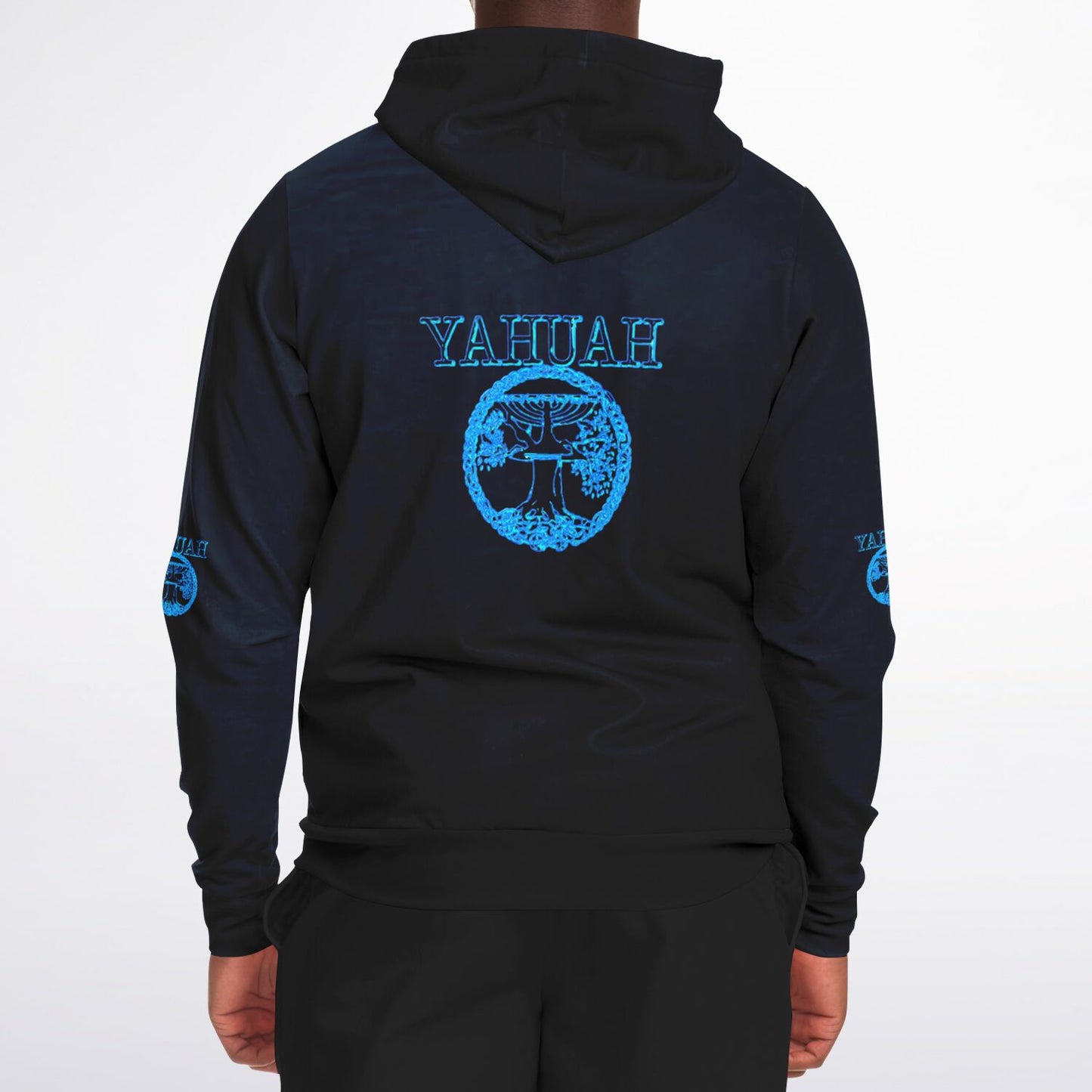 Yahuah-Tree of Life 02-02 Designer Athletic Unisex Zip Hoodie