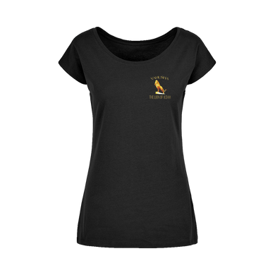 Yahusha-El León de Judá 01 Camiseta de cuello ancho de diseñador para mujer 