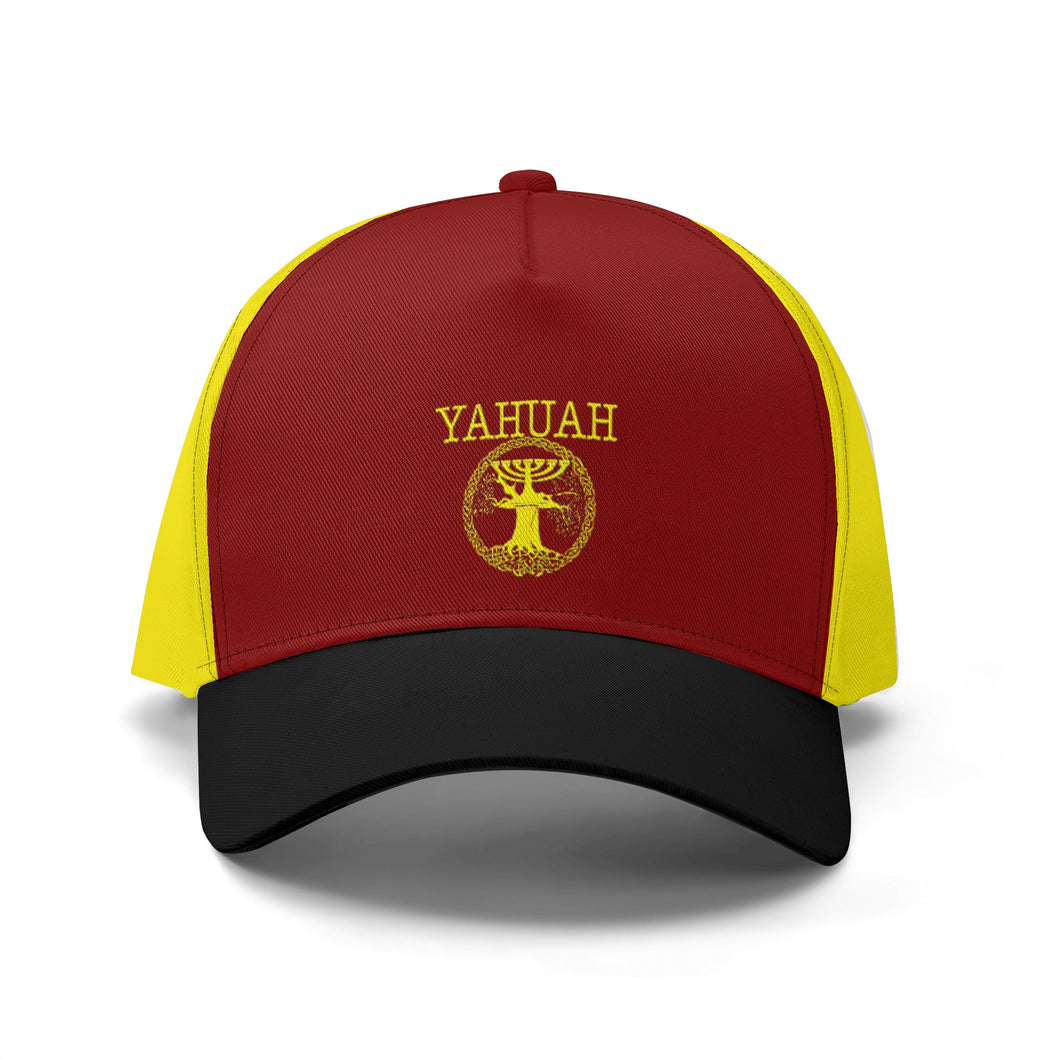 Yahuah-Tree of Life 02-01 Gorra de béisbol de diseño rojo 