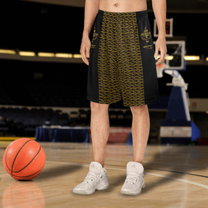 BREWZ Elected Pantalones cortos de baloncesto de malla de diseñador para hombre