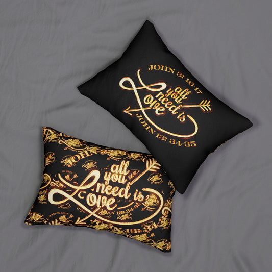 Illustrated Truth 02-02 "All You Need is Love" Designer Lumbar Pillow