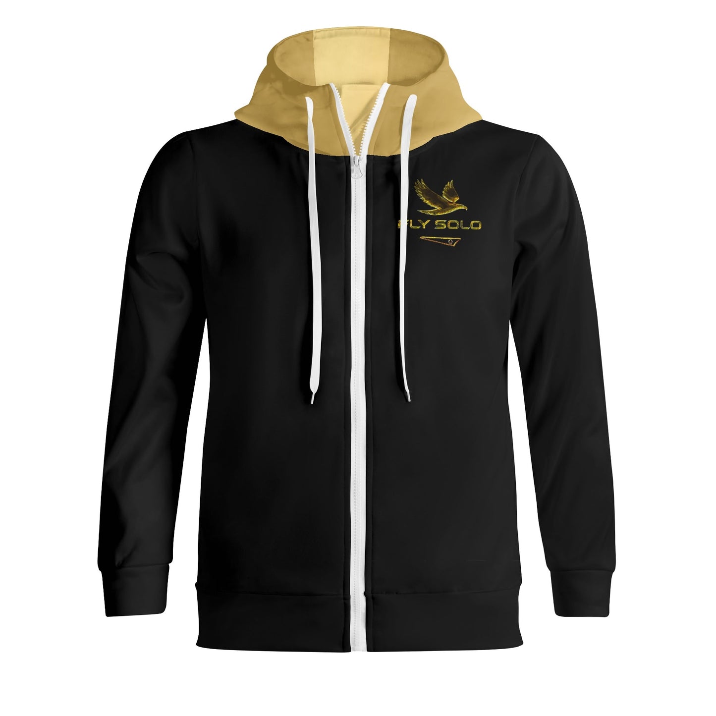 Outspoken Designs 03-02 "Fly Solo" Designer Triblend High Neck Full Zip Unisex Hoodie