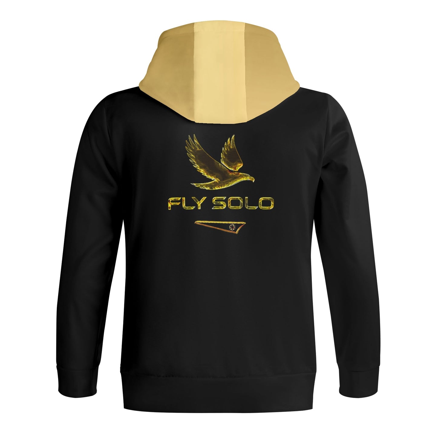 Outspoken Designs 03-02 "Fly Solo" Designer Triblend High Neck Full Zip Unisex Hoodie