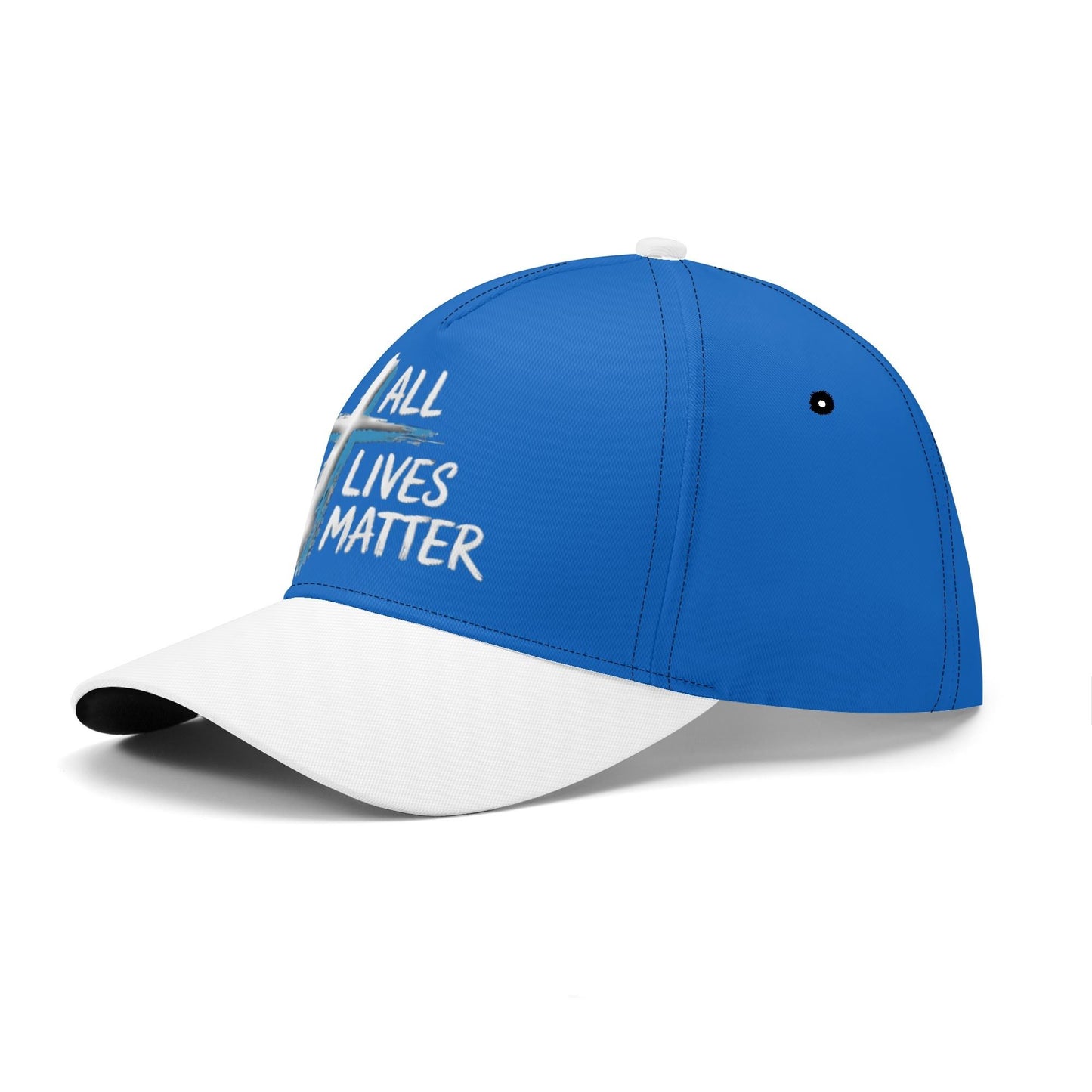 Outspoken Designs 04-02 "All Lives Matter" Designer Curved Brim Baseball Cap (True Royal)