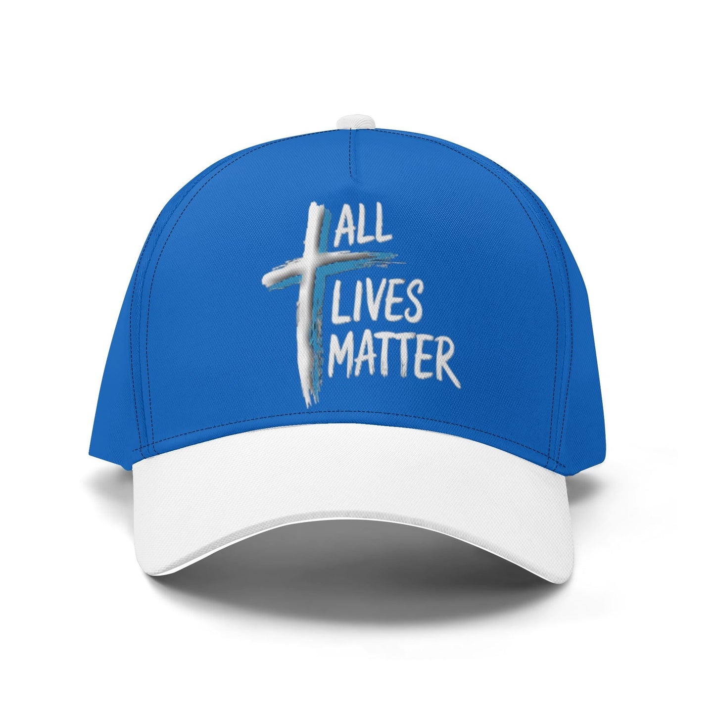 Outspoken Designs 04-02 "All Lives Matter" Designer Curved Brim Baseball Cap (True Royal)