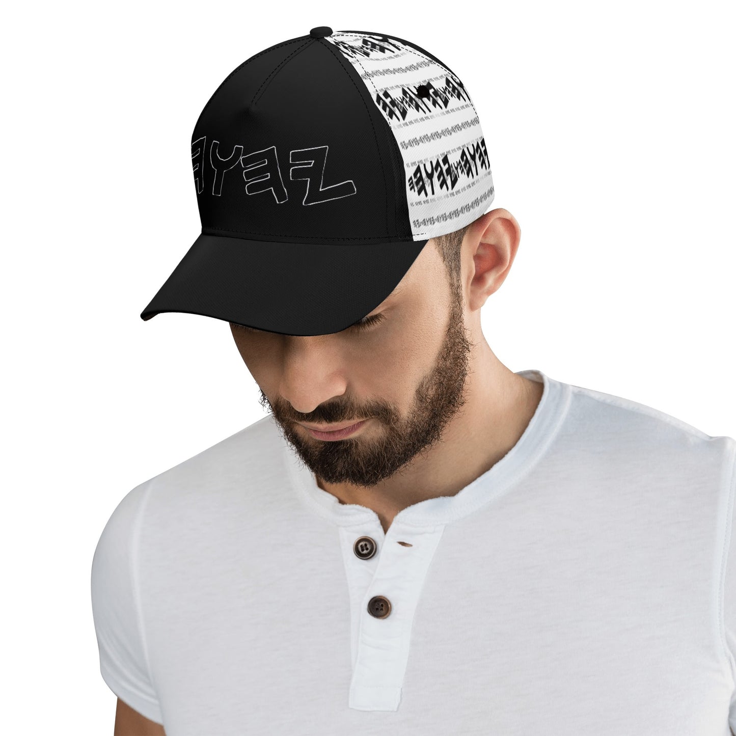 Most High God - Yahuah 01-01 White Designer Curved Brim Baseball Cap