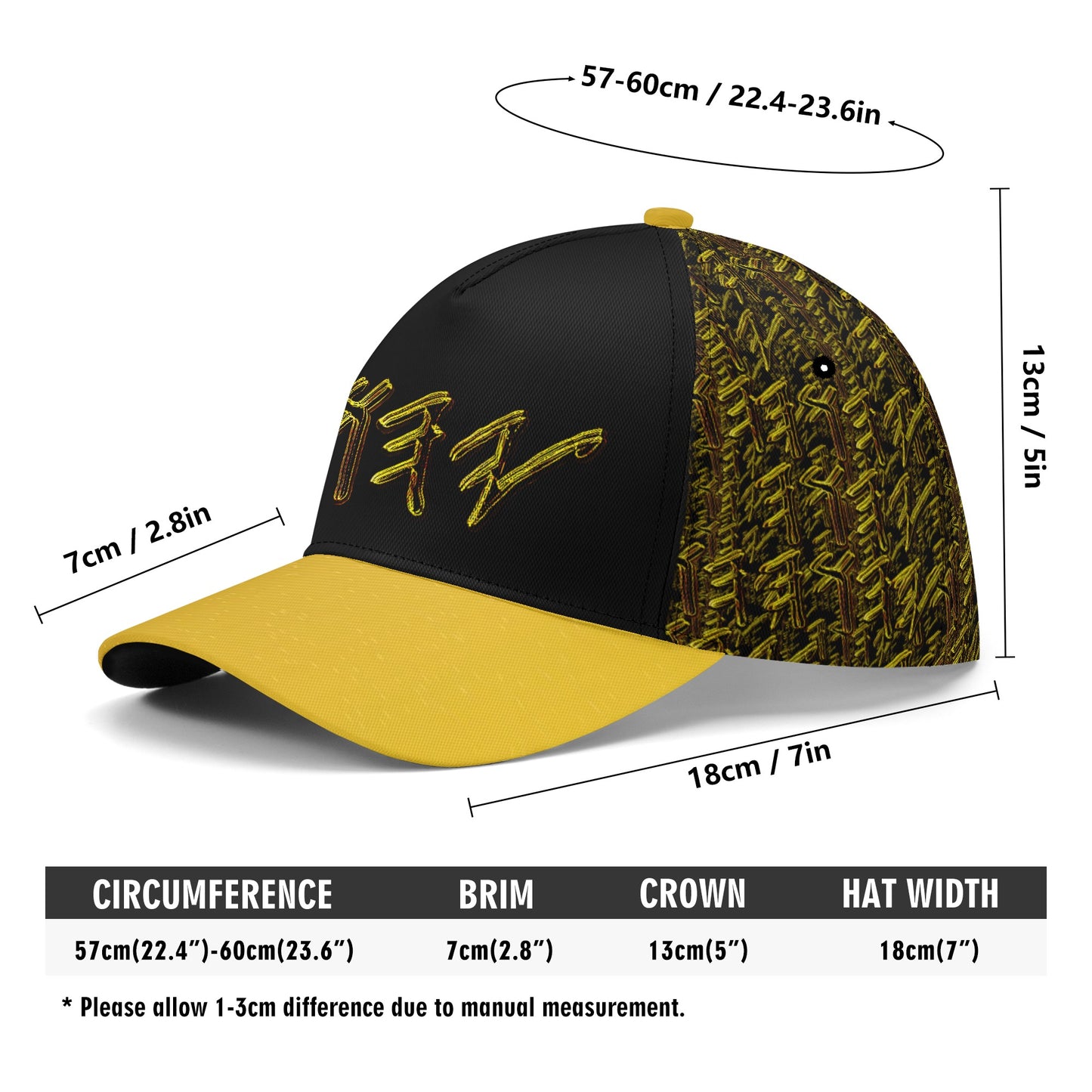 Yahuah Logo 01-01 Designer Curved Brim Baseball Cap