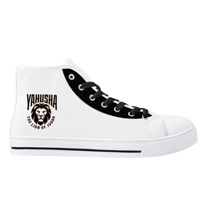 Yahusha-The Lion of Judah 02-01 Men's High Top Canvas Sneakers