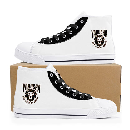 Yahusha-The Lion of Judah 02-01 Men's High Top Canvas Sneakers