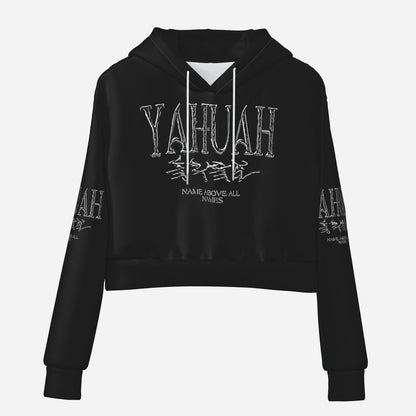 Yahuah-Name Above All Names 01-01 Cropped Drop Shoulder Hoodie