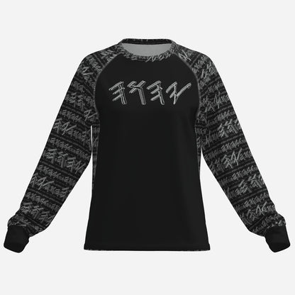 Yahuah Logo 01-02 Ladies Designer Raglan Long Sleeve T-shirt