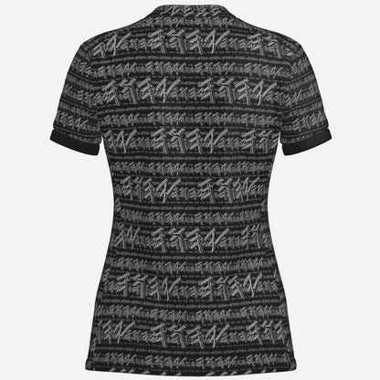 Yahuah Logo 01-02 Ladies Designer V-neck Jersey T-shirt