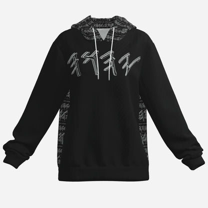 Yahuah Logo 01-02 Ladies Designer Premium Drop Shoulder Hoodie
