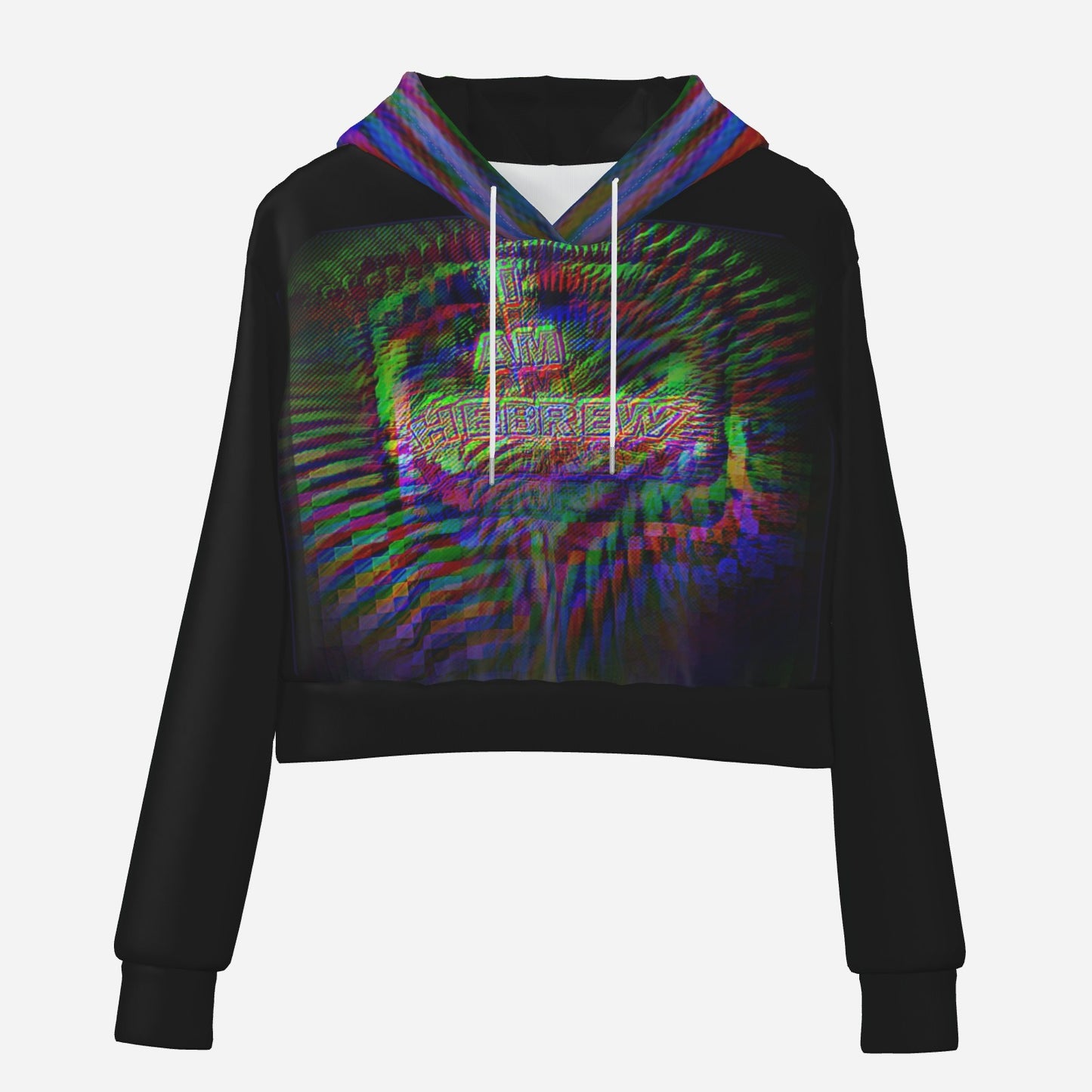 I AM HEBREW 01 Designer Cropped Hoodie