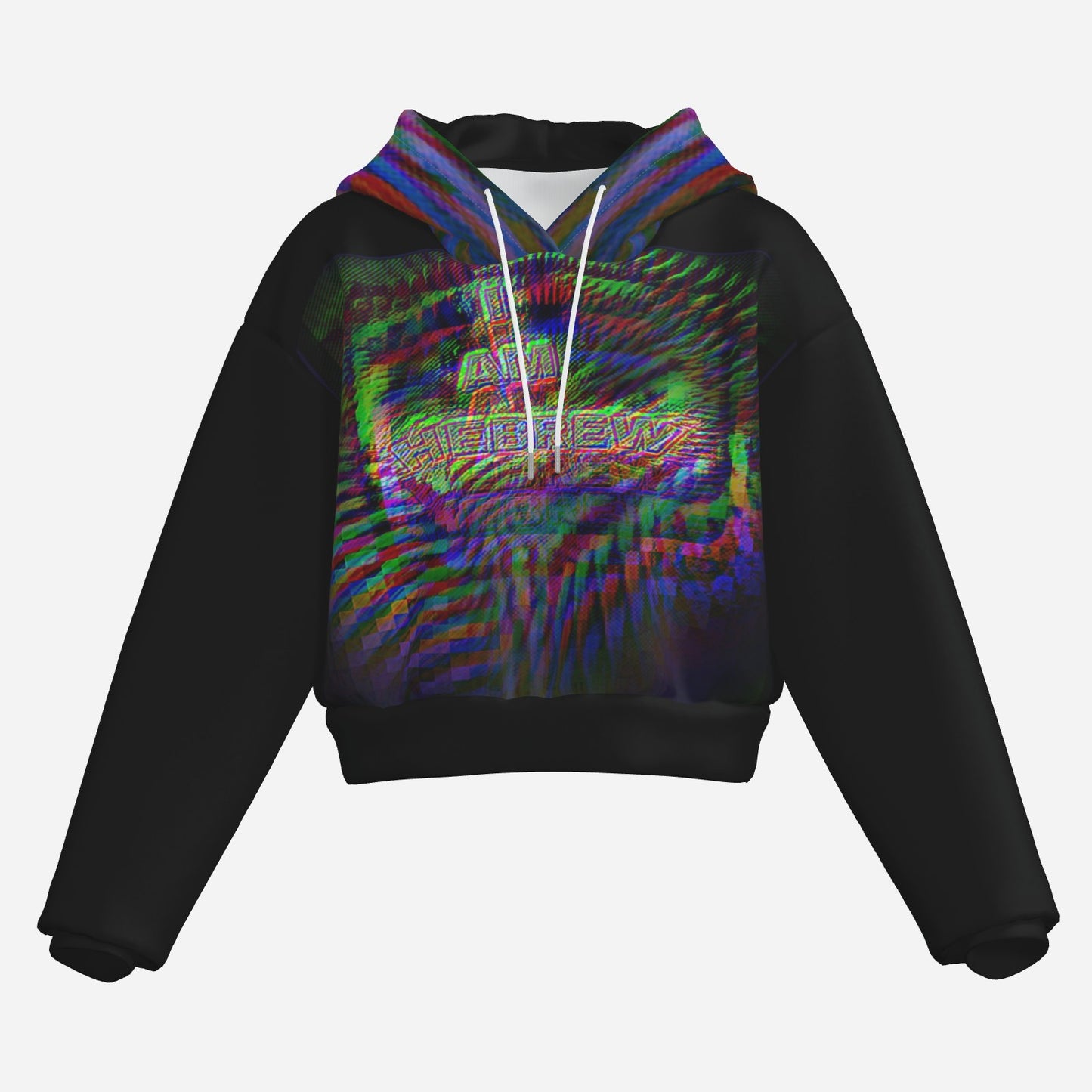 I AM HEBREW 01 Designer Cropped Hoodie