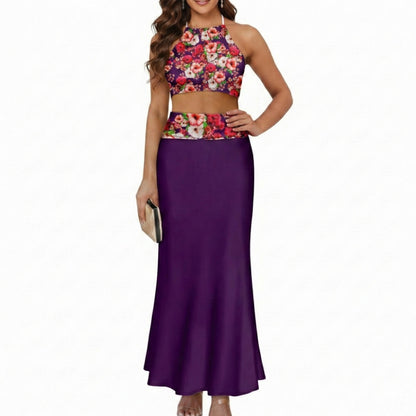 TRP Floral Print 03: Hibiscus Flowers 01-01 Tropical Bloom Mermaid Skirt