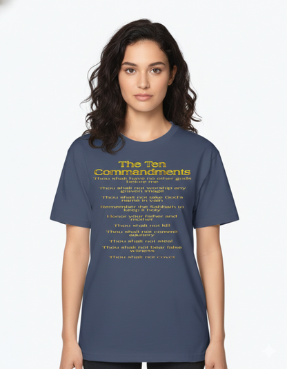 Ten Commandments 01 Designer American Apparel Unisex T-shirt (2 colors)