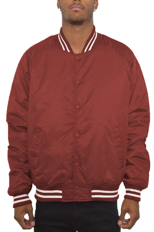 Polyester Solid Color Varsity Jacket (12 colors)