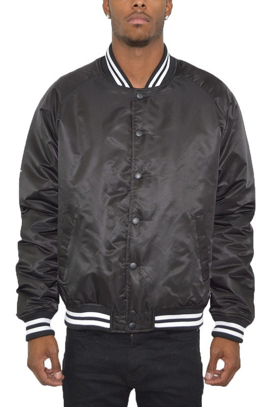 Polyester Solid Color Varsity Jacket (12 colors)