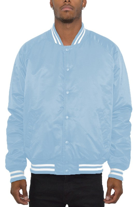 Polyester Solid Color Varsity Jacket (12 colors)