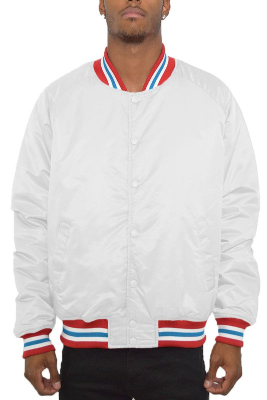 Polyester Solid Color Varsity Jacket (12 colors)